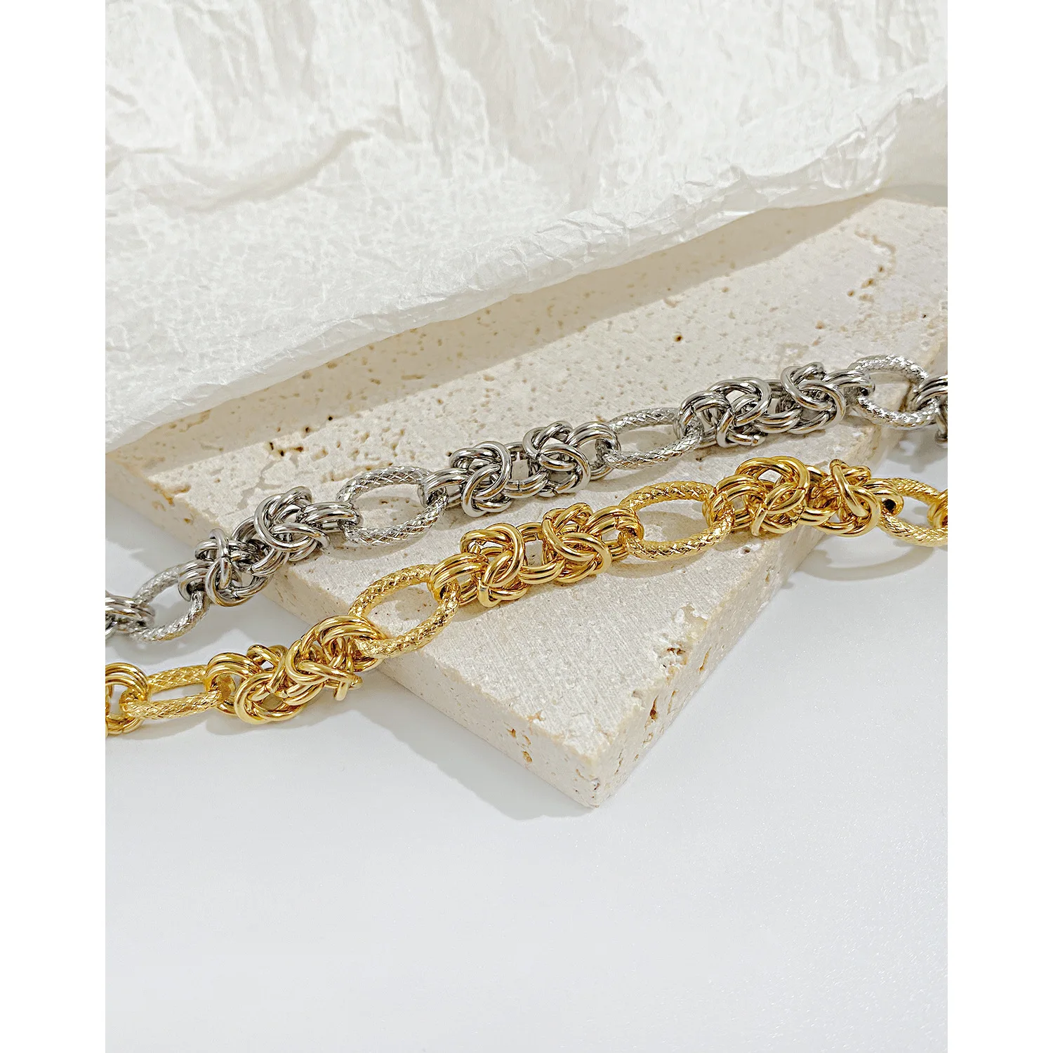 Jewelry Wholesale Fashion Personality Titanium Steel Hand  Vintage Geometric Stainless  Bracelet