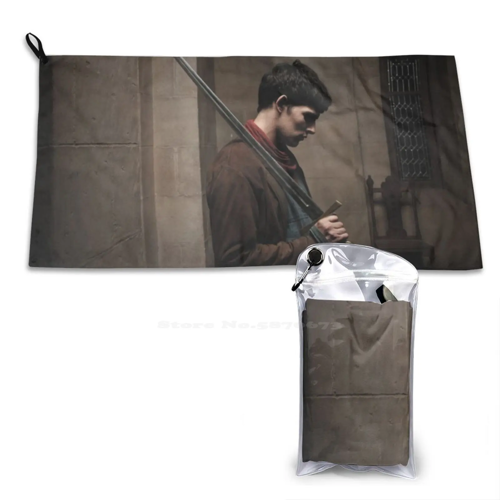 Мягкое Полотенце Merlin быстросохнущее пляжное полотенце Мерлин Колин Морган Артур