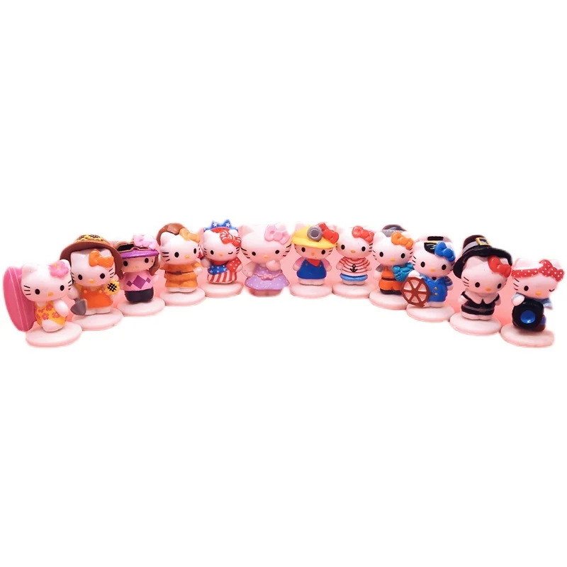 

Милые кавайные куклы Hello Kitty, экшн-фигурки, игрушки, куклы, декоративная модель, подарки для девочки