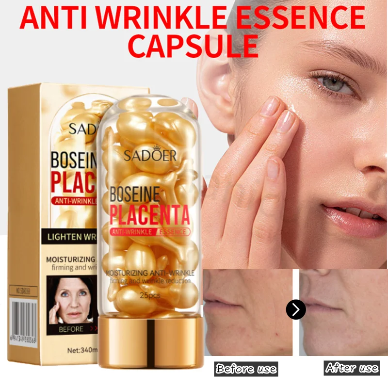 

Anti-wrinkle Essence Capsule Bose In Sheep Placenta Anti-wrinkle Essence Firming Repair Vitamin C Serum for Face Fade Fine Lines
