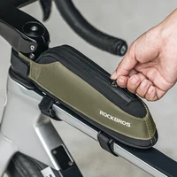 Велосипедная сумка ROCKBROS, портативная нейлоновая Ультралегкая Светоотражающая сумка на верхнюю трубу велосипеда, для горных велосипедов, дорожных инструментов, с карманом