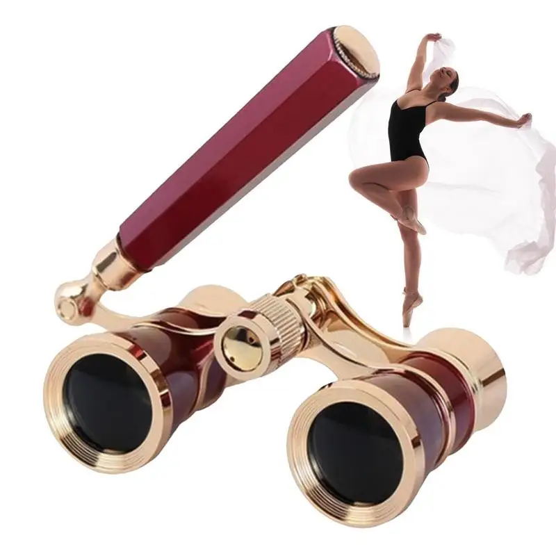 

Theater Glasses Binoculars Mini Binoculars Retro Glasses Binoculars Mini Binocular With Foldable Handle For Musical Concert