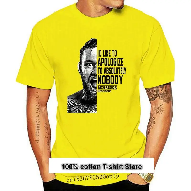 

Camiseta de manga corta de algodón para hombre, camisa con estampado personalizado, antideslumbrante, Conor McGregor, nueva