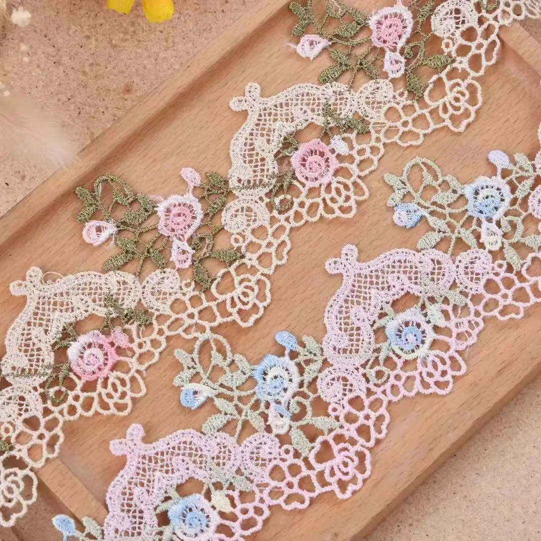 

6CM water-soluble Embroidery Lace Color Multi-color Clothing Accessories Handmade DIY Materials Home Textile Fabric Accessories