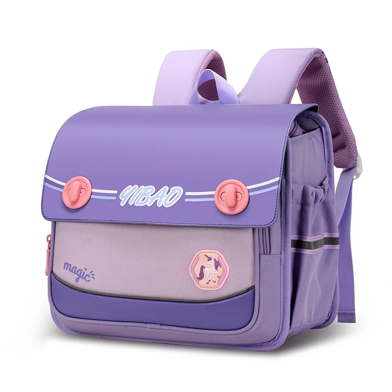 New British Style Noble Horizontal Children Fashion Backpacks for Girls Grade 1-3-6 High-capacity Students Boys School Bags 2022