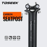 toseek black matte carbon fiber seatpost bicycle mtb road bike seat post cycling parts 27 230 831 6350400mm