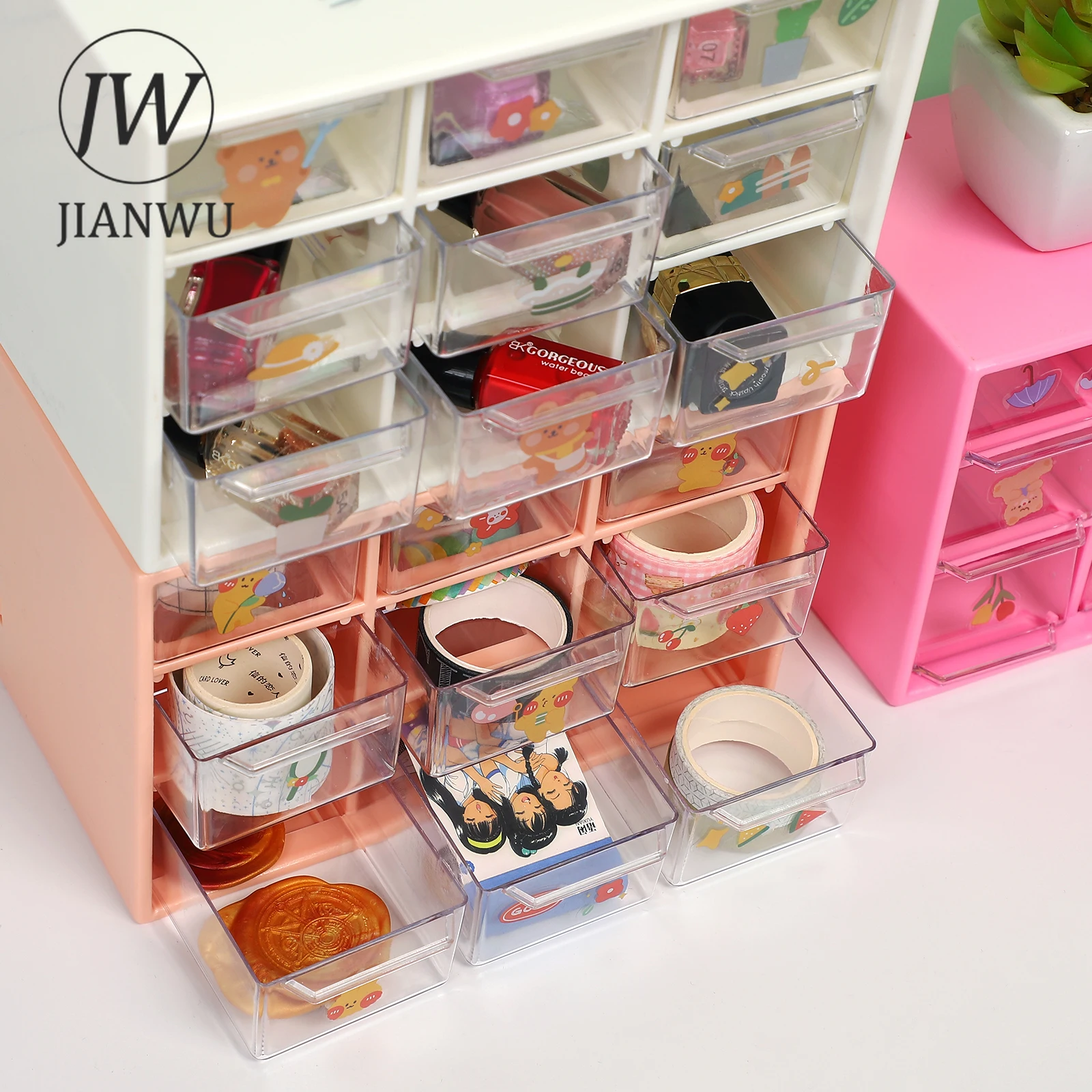 JIANWU Jiugongge стол ящик для хранения милый мультфильм многофункциональный держатель