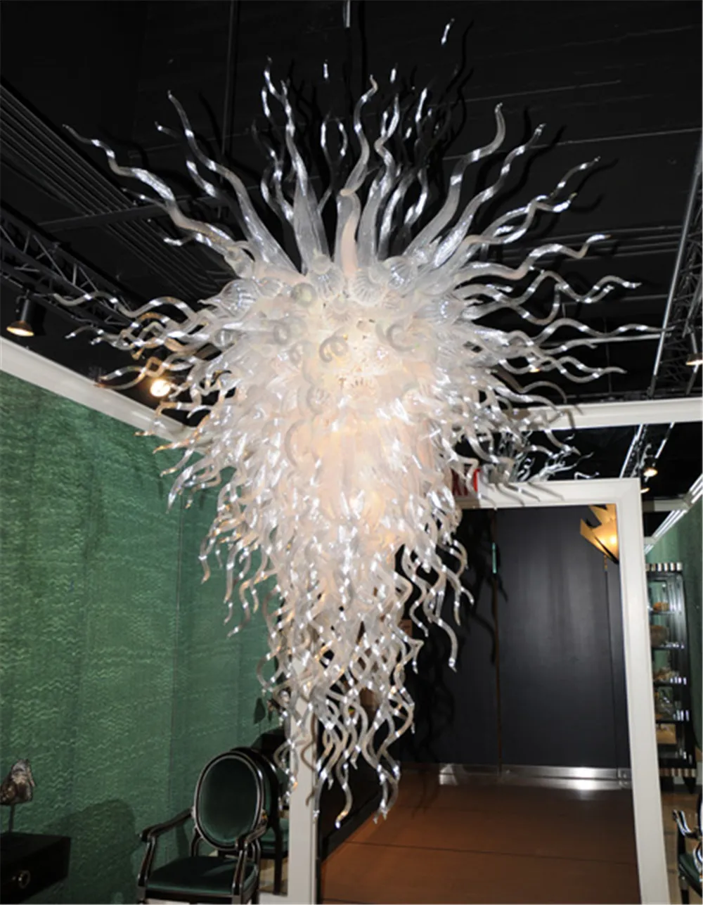 

Modern Big Lamps for Living Rooms High Ceiling Hand Blown Glass Chandelier Home Decor