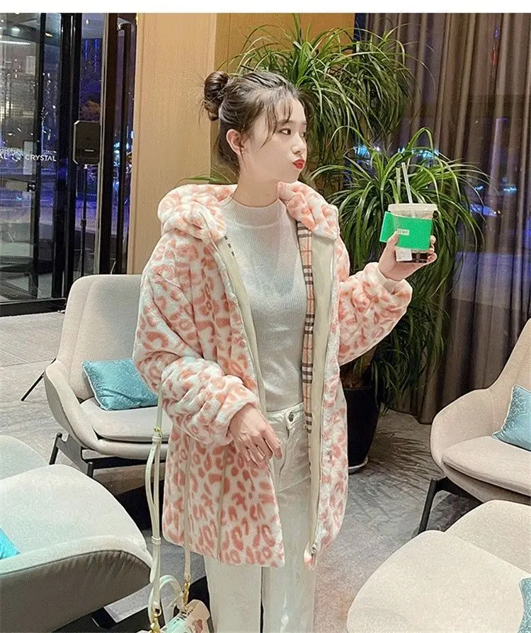 Женская зимняя куртка из искусственного меха шерстяная теплая милые куртки с