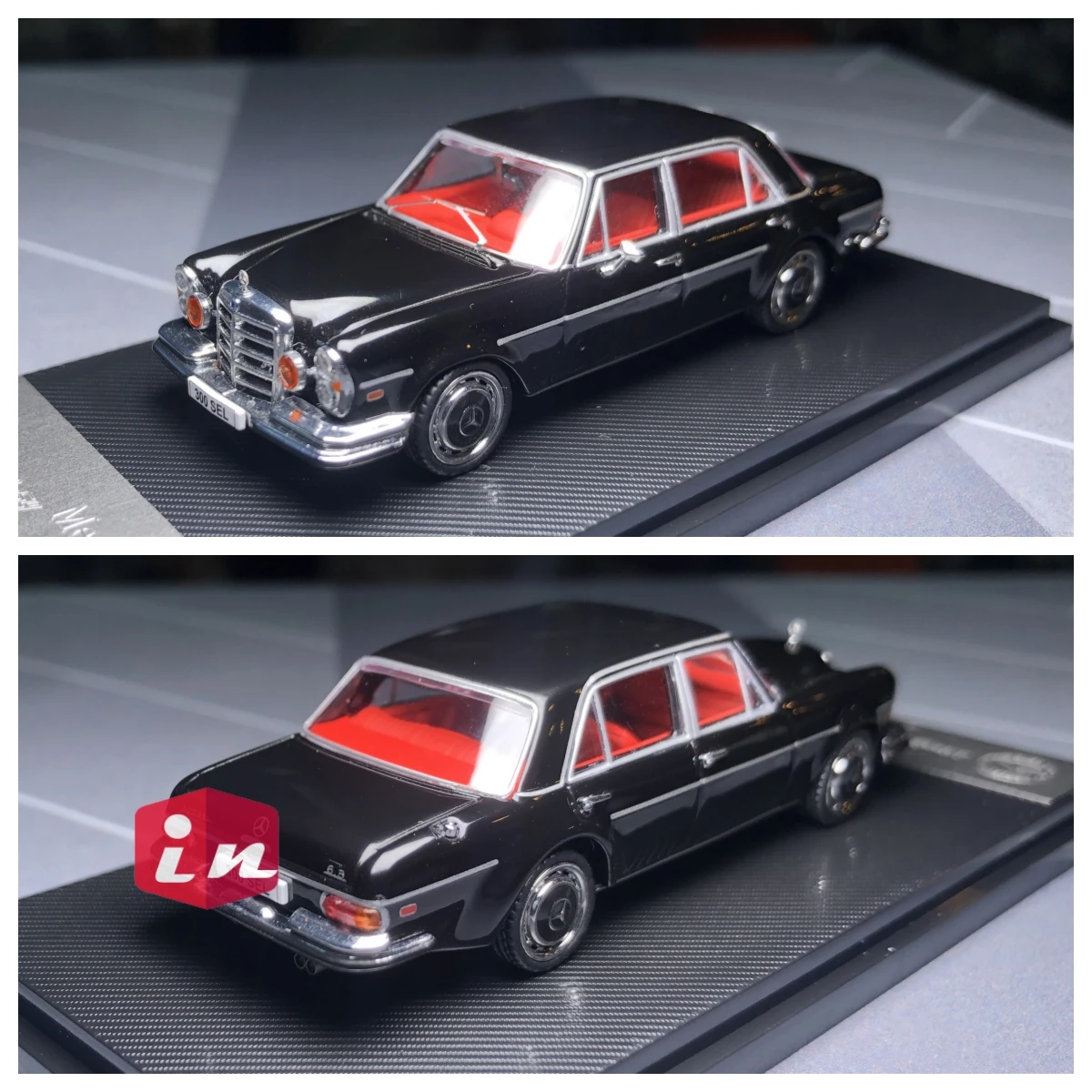 

Liberty64 1/64 Vintage Car 300SEL Black DieCast Model Car Collection Limited Edition Hobby Toy Car