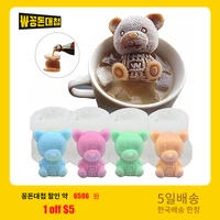3d ice cube maker little teddy bear shape chocolate cake mould tray ice cream diy tool whiskey wine cocktail silicone mold