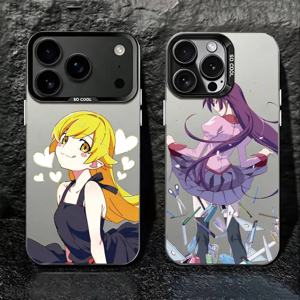 Фото Чехол для телефона Monogatari Series Nisio Isin для iPhone 17, 16, 15, 14, 13, 12, 11 Plus, Pro Max, XS, цветной серебристый чехол-накладка №1