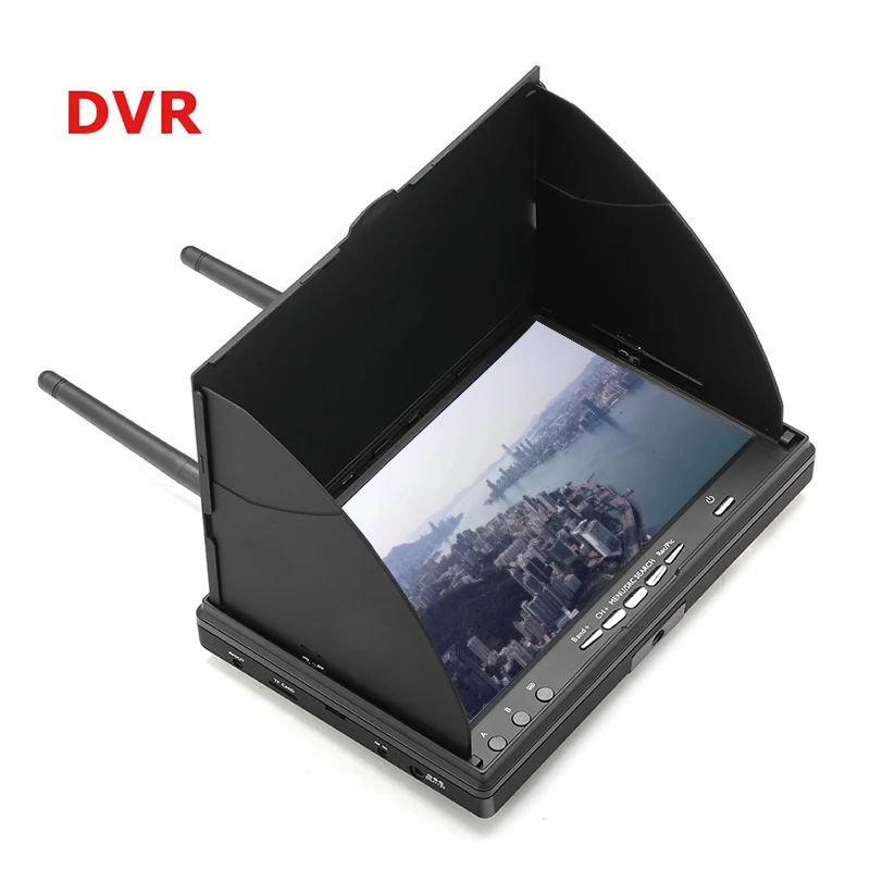 LCD5802D 5804 5 8G 40CH 7-дюймовый Raceband FPV монитор 800x480 с DVR встроенный аккумулятор