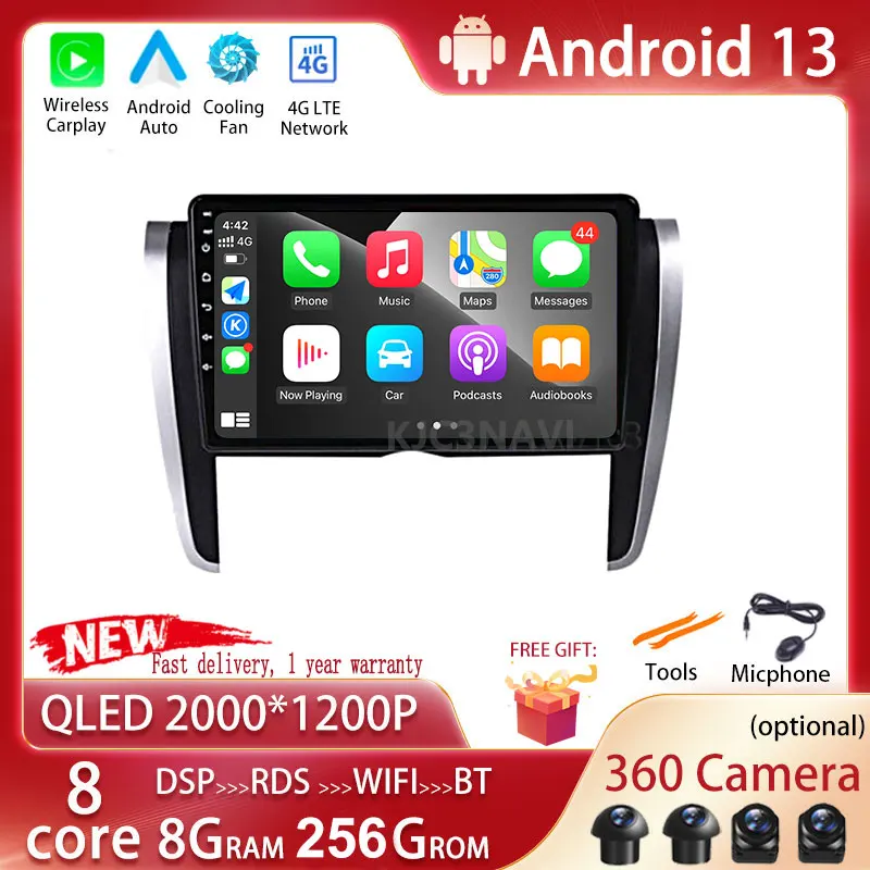 

Автомагнитола на Android 13 HU, 4G, мультимедийный видеоплеер с GPS-навигацией для Toyota T260 2007-2020, без Dvd, 2 Din