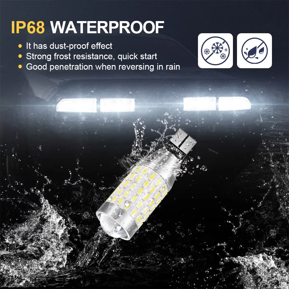 Автомобильная резервная лампа T15 W16W 912 фонарь заднего света 87SMD с встроенным чипом