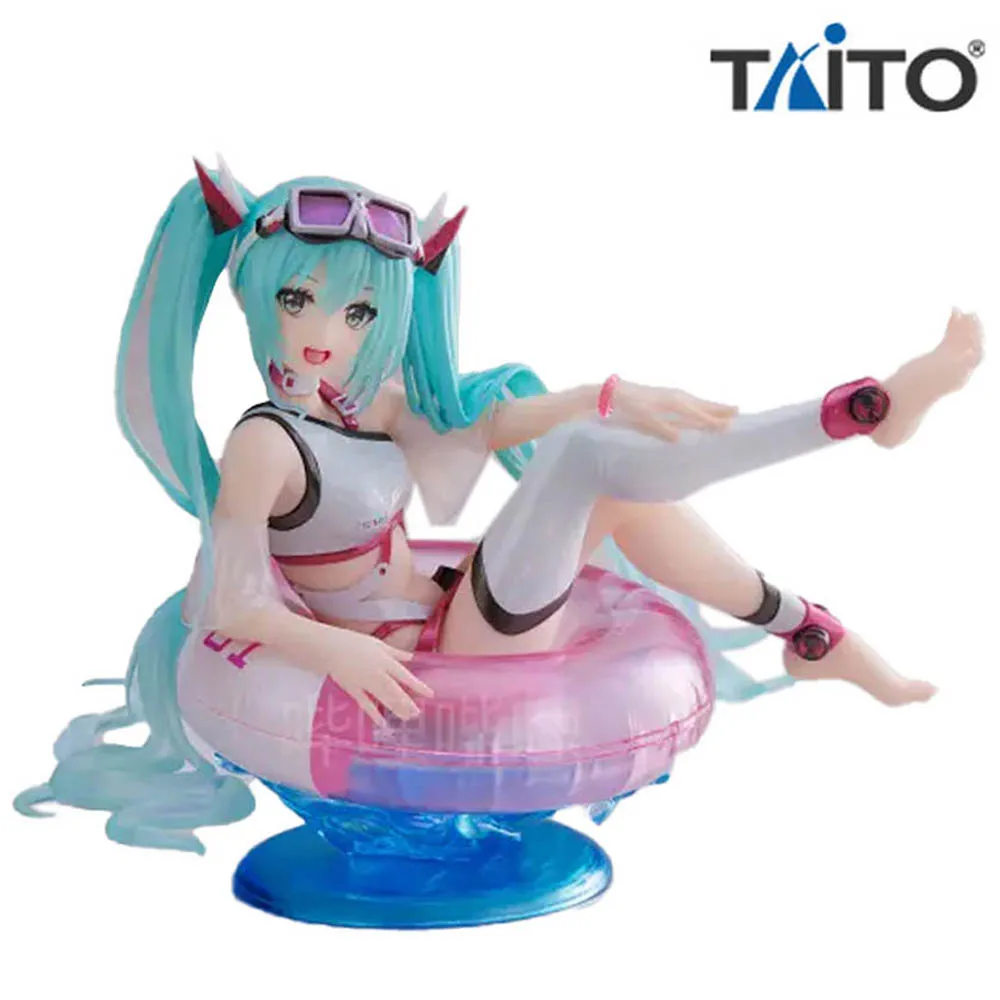 

Taito Hatsune Miku Aqua Float Girls Pool Party 15Cm Anime Figure Collectible Model Toys