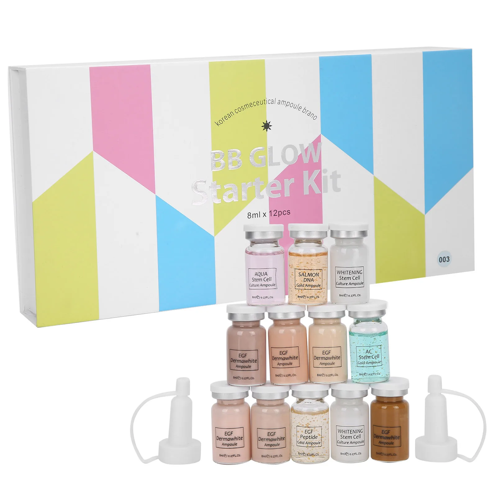 

ibcccndc 6pcs Liquid Foundation 6pcs Serum Face Skin Brightening Rejuvenation Set