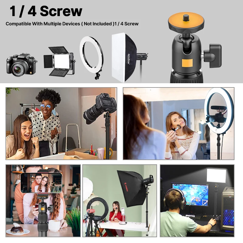 VIJIM LS01 Extend C Tripod Clamp 90cm Desk Light Stand Live Boom Arm with 1/4