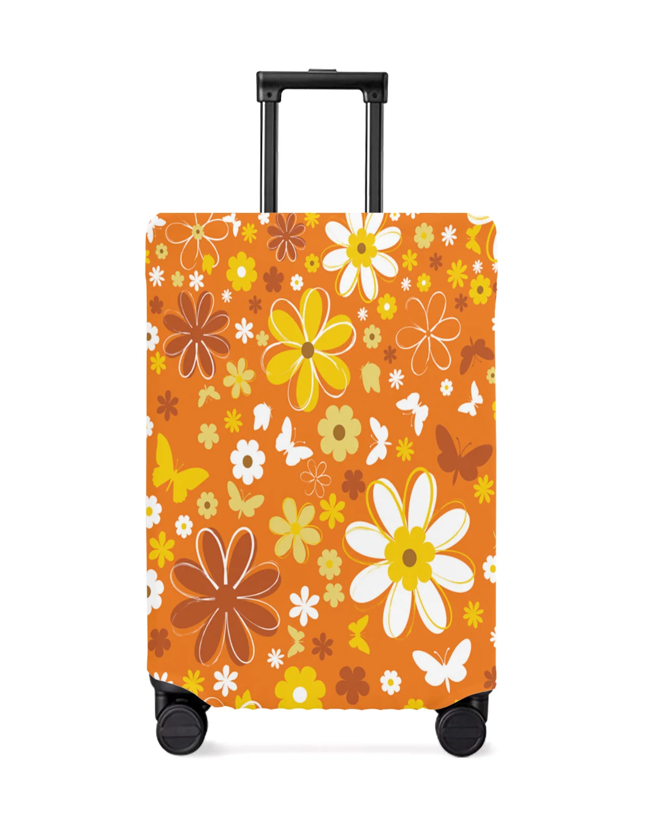 

Orange Little Daisy Flower Travel Luggage Cover Elastic Baggage Cover For 18-32 Inch Suitcase Case Dust Cover Travel Accessories