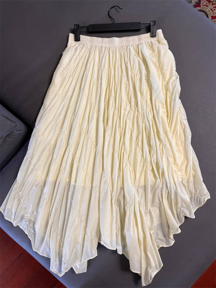 

Необычный дизайн, эластичная и с высокой талией, модная женская юбка средней длины 2023