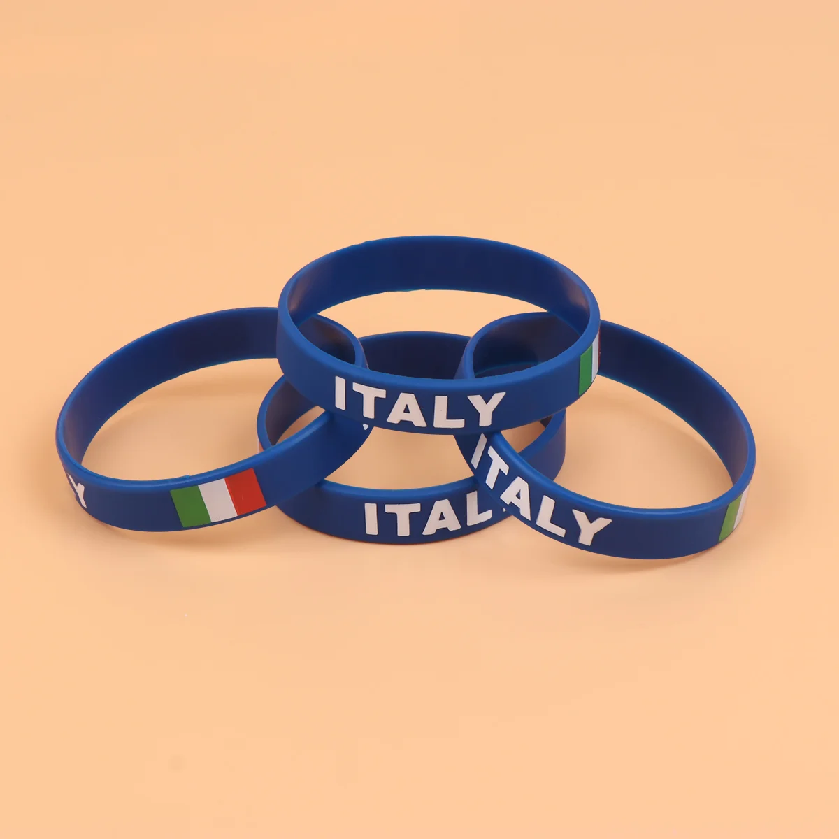 

10 Pcs Country Silicone Wristband Wristbands Fan Supplies Flag Printed Bracelet