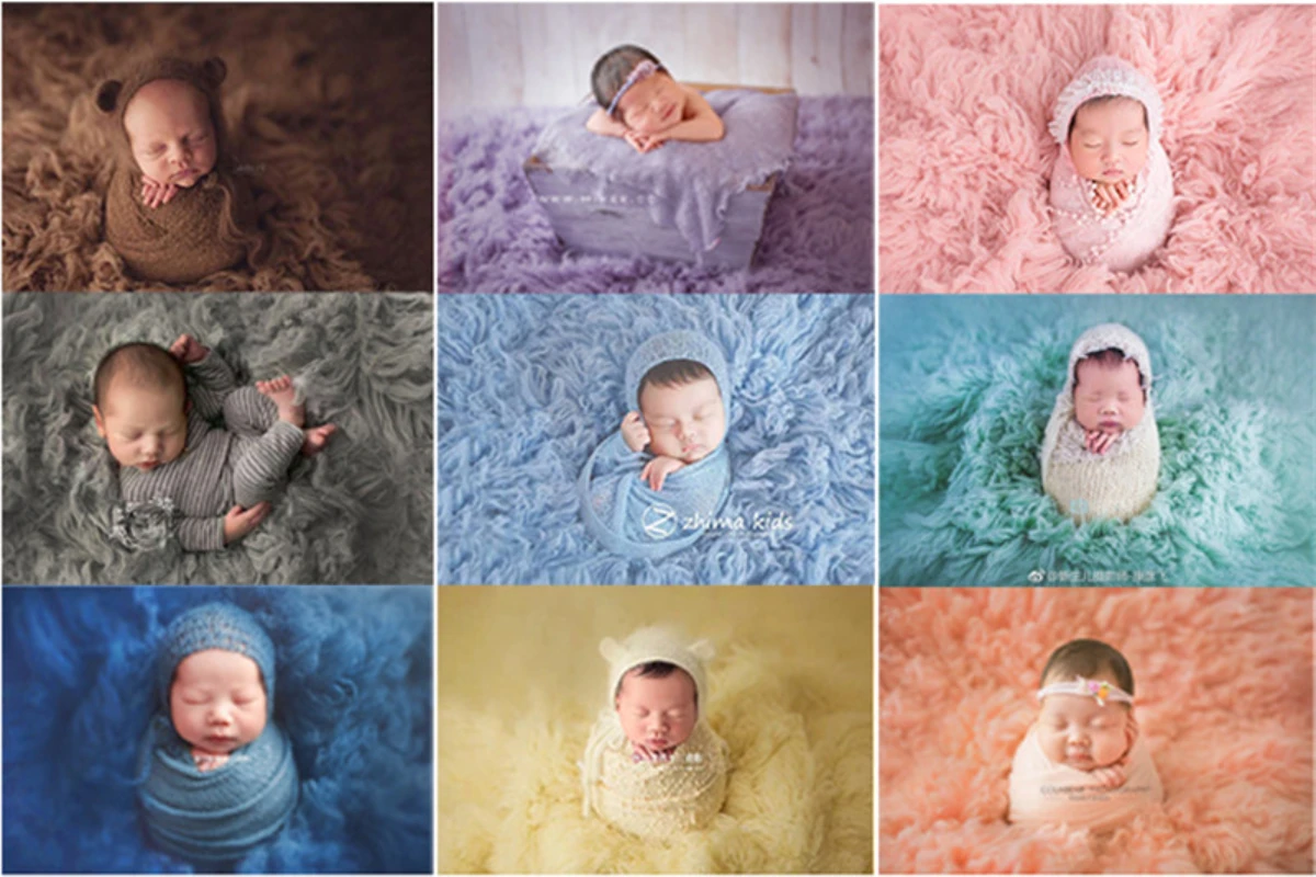 Newborn Photography Props 150x90cm Large Size Thickened Long Greek 100% Wool Blanket Background Photo Props Studio Accessories