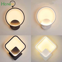hcnew led wall lamps circular square wall lamps modern dimmable simple spotlight light for bedroom living room hallway staircase