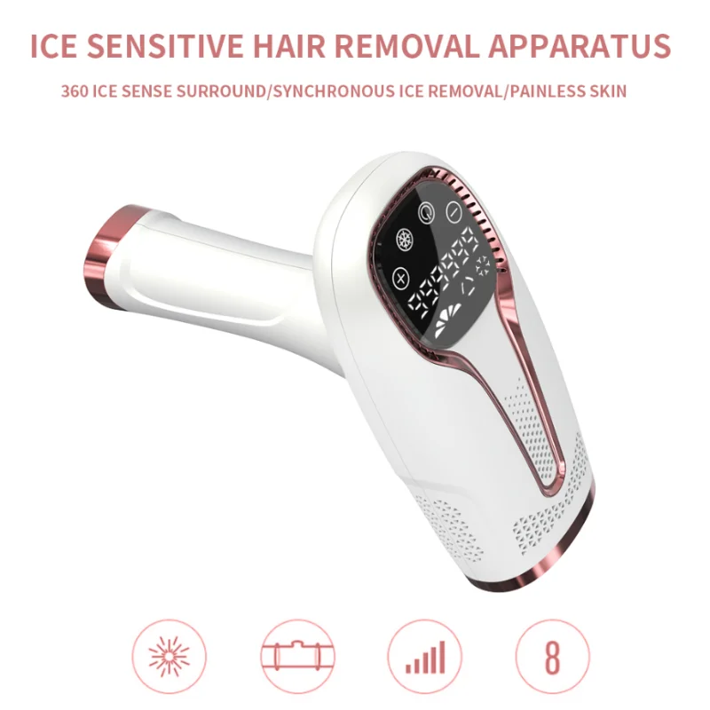 

At-Home Painless Permanent Ice Cooling Cool Handheld Quartz IPL Epilator Depiler Depilator Laser Light Hair Removal Device