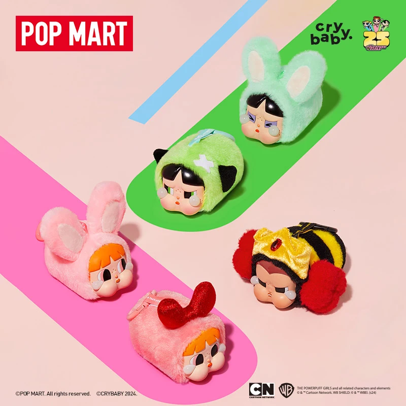 Фото POP MART CRYBABY x Powerpuff Girls Series слепая коробка Kawaii Mystery Box Guess Bag игрушки кукла милая аниме фигурка украшение для рабочего стола №2