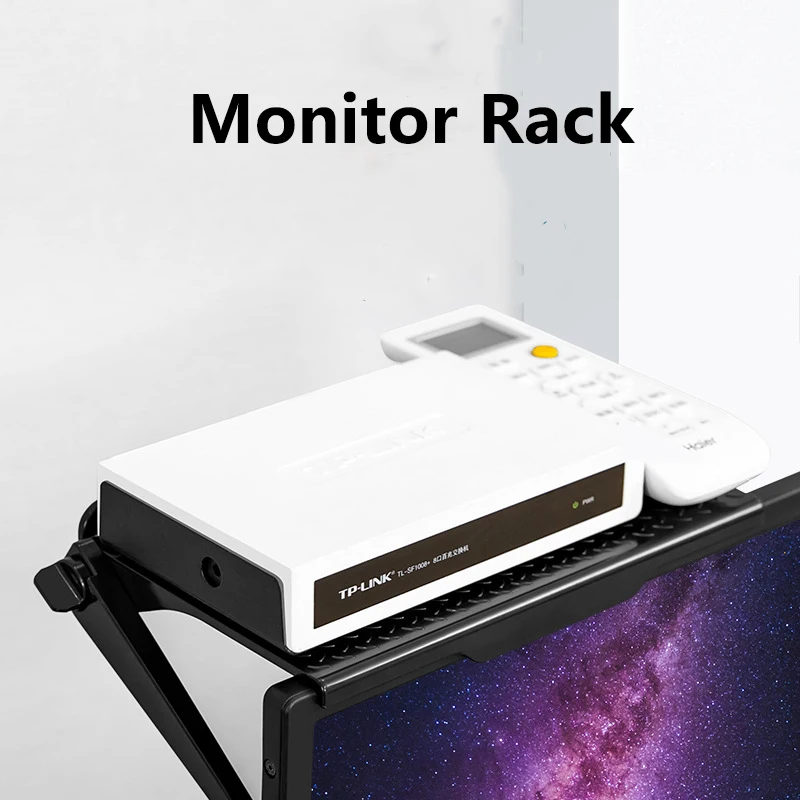 Rack TV Monitor Organizer Screen Top Storage Shelf Holder Practical Home Computer Office Multi-functional |