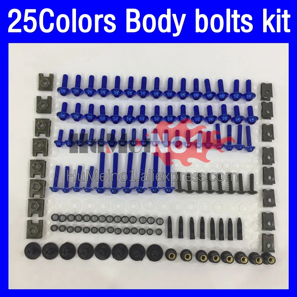 

268ps Fairing bolts full screw kit For KAWASAKI NINJA ZZR 1100 ZZR-1100 ZZR1100 93 94 95 96 97 98 99 00 01 Body bolt screws Nuts