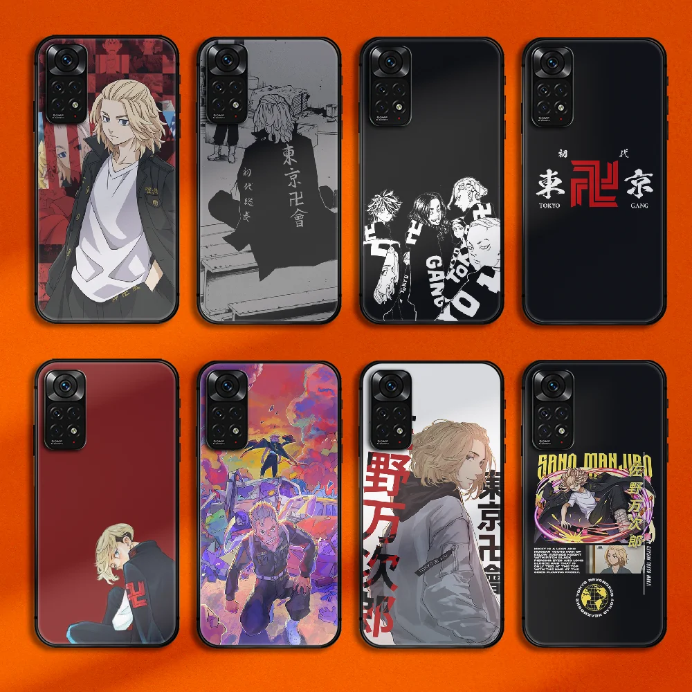 

Tokyo Revengers Phone Case Cover For Xiaomi Redmi Note 7 8 9 10 11 12 A C T S Ultra Pro Plus Turbo TPU Soft Black