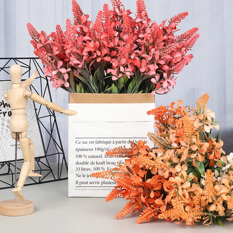 

Artificial Flowers Branch Retro Gypsophila Plastic Fake Flowers Crafts Faux Simulation Plants Home Wedding Decoration 34cm/40cm