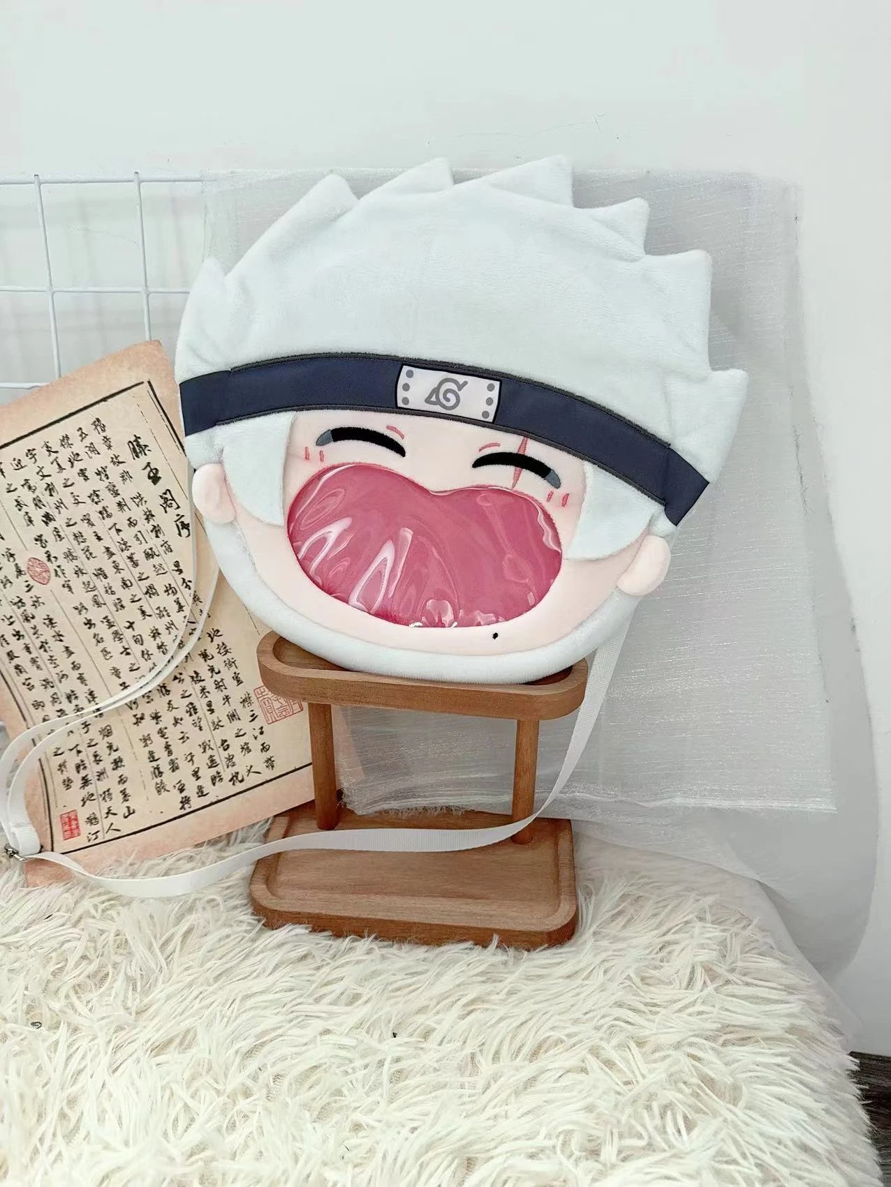 Прозрачный рюкзак с большим ртом для косплея Какаси хатакэ из игры аниме