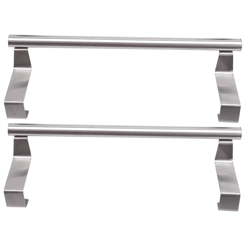 

Вешалка для полотенец из нержавеющей стали, Универсальный держатель на дверцы шкафа, комплект из 2 предметов