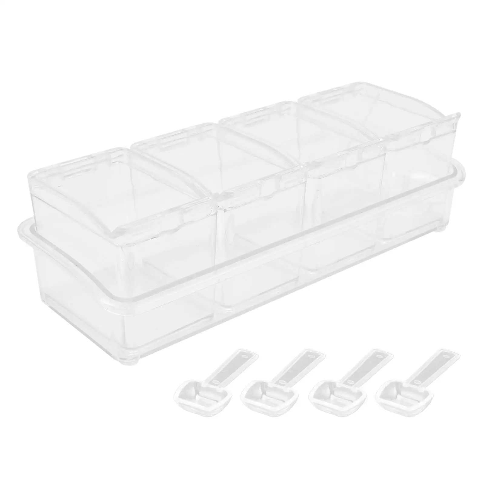 Банка для приправ с 4 отделениями — стильная кухонная коробка хранения