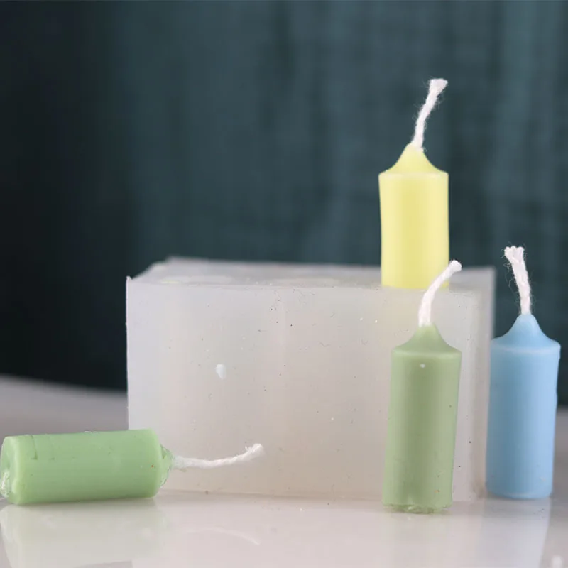 Мини-форма в виде свечи силиконовая форма сделай сам с 6 емкостями маленькая