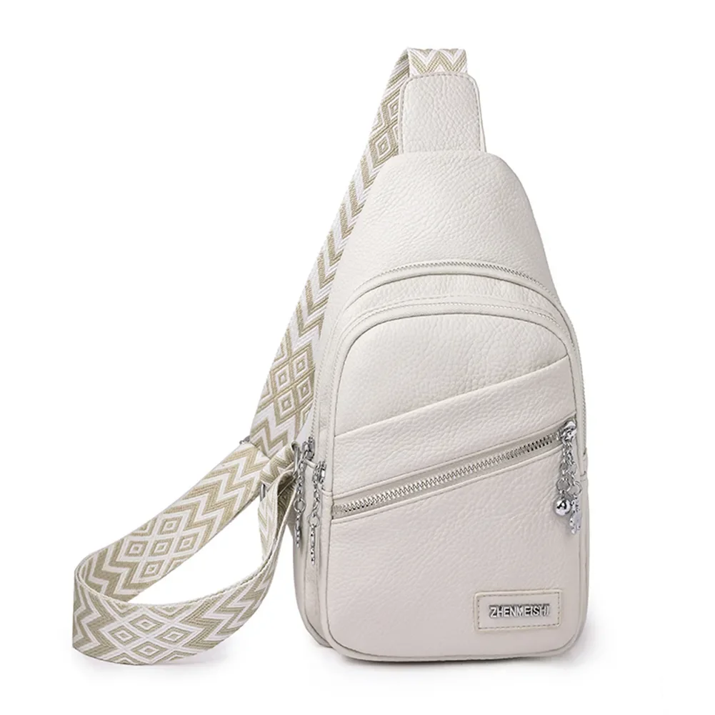 

Bags Bag PU Strap Color Solid Chest Female Women Bag Leather Shoulder Bag Shoulder Satchel Adjustable Crossbody Fashion Clutch