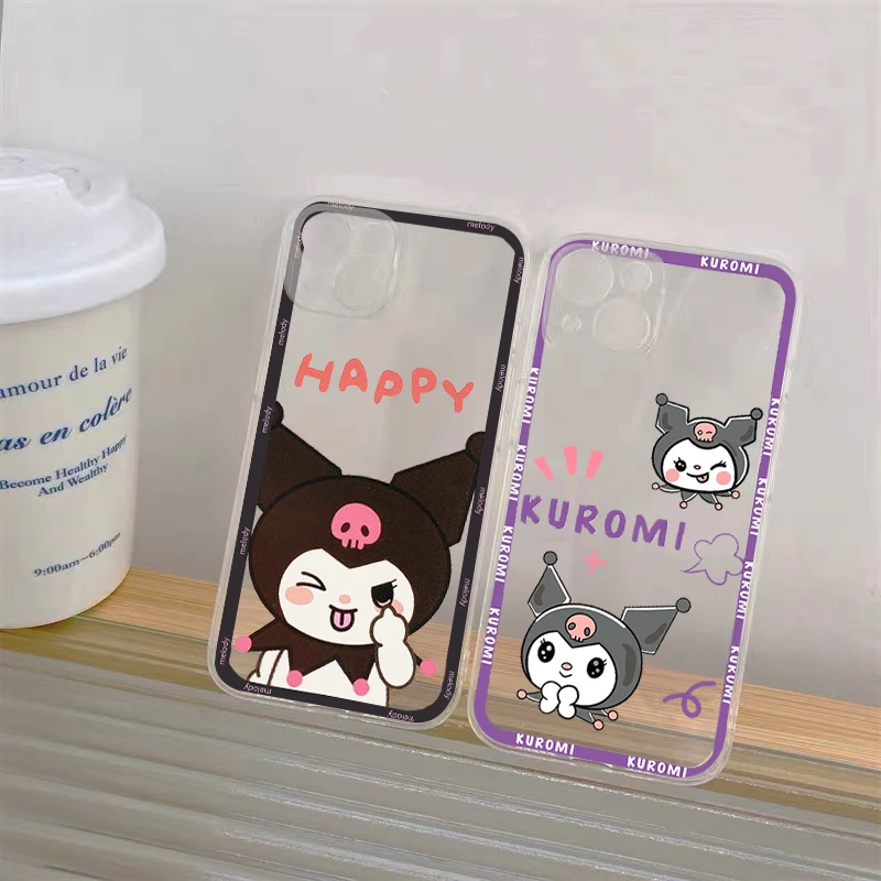 

Cartoon Hello Kitty Kuromi For iPhone 14 13 12 11 Pro 12 13 Mini X XR XS Max SE 6 6S 7 8 Plus Clear Phone Case Liquid Silicon