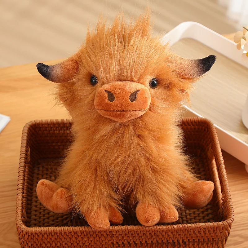 

Kawaii Simulation Highland Cow Plush Animal Doll Soft Stuffed Highland Yak Plush Toy Kawaii Kids Baby Gift Toy Home Room Decor