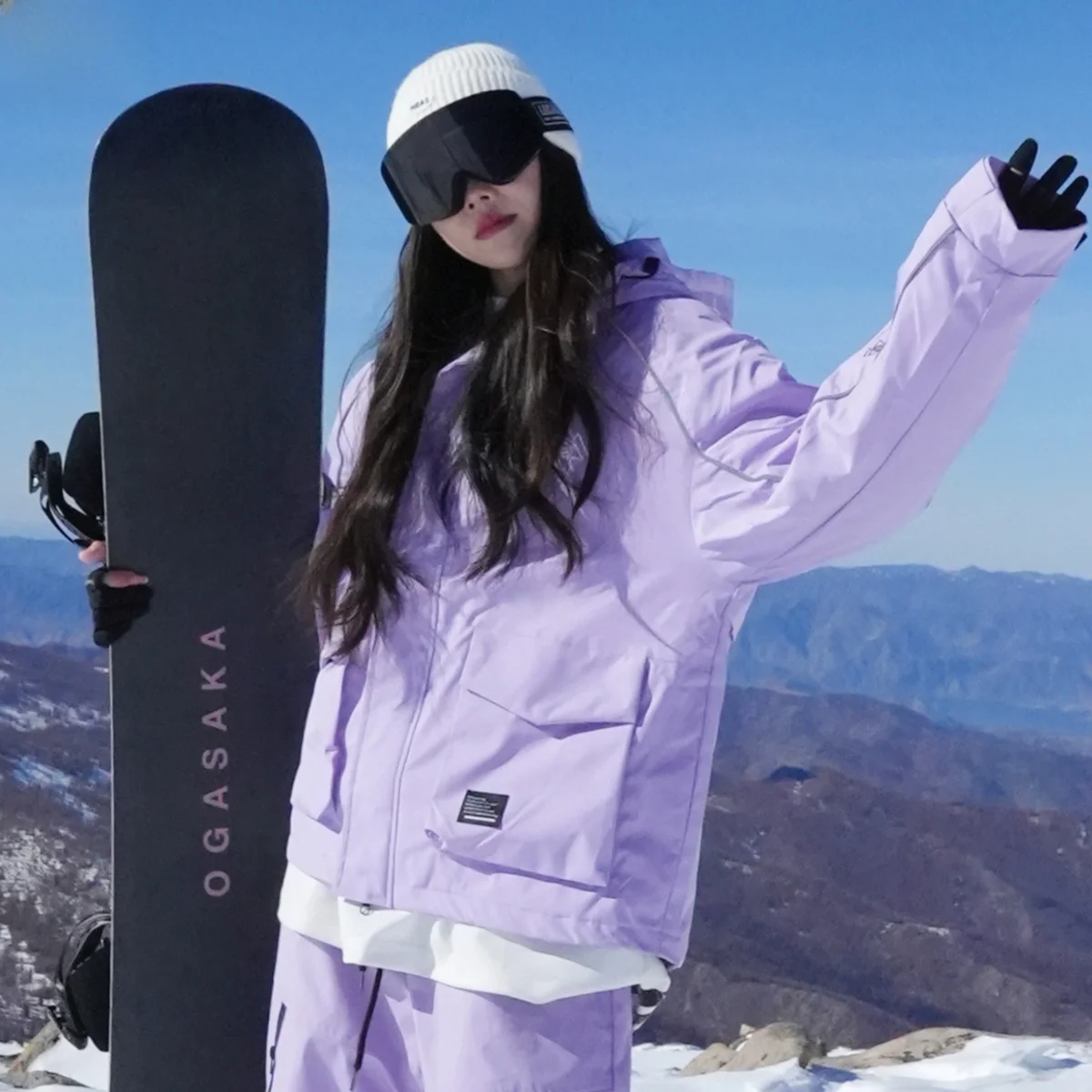 Водонепроницаемый лыжный костюм со светоотражающей полосой мужская зимняя