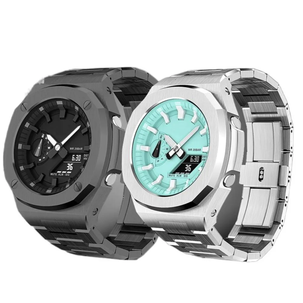 Металлический ободок Nautilus Casioak для GA2100 Luxury набор модификаций для GA 2110 Mod Kit чехол из нержавеющей стали металлический ремешок аксессуары