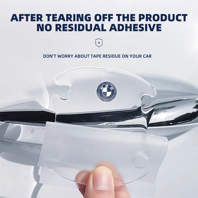 4 шт. наклейка на чашу дверной ручки автомобиля защитная пленка против