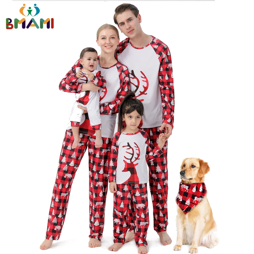 

Женский комплект для взрослых и детей, семейная Одинаковая одежда, топ и брюки, Рождественский комплект, семейная Одинаковая одежда