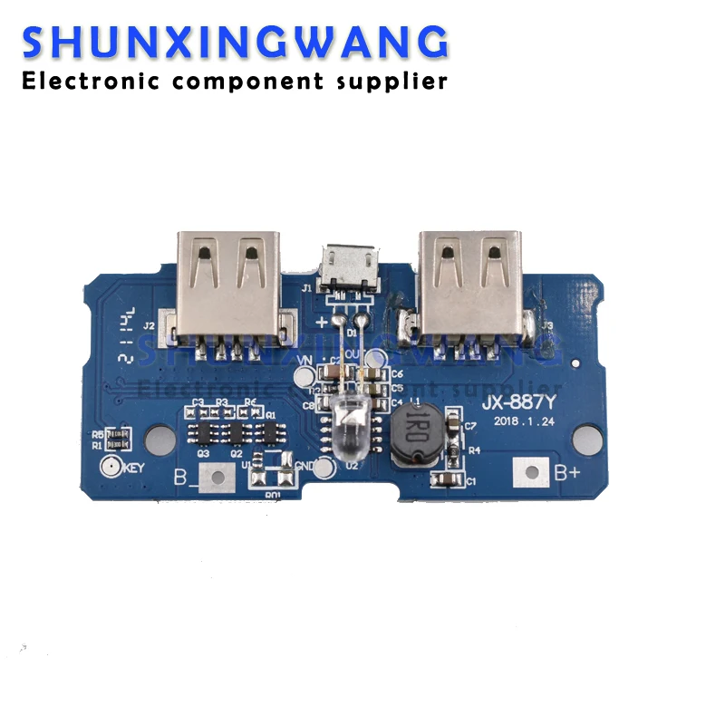 18650 Dual Micro USB 3 7 В до 5 2 А Boost Mobile Power Bank DIY Зарядное устройство для литиевой батареи