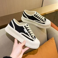 classic style platform biscuit 2022 new height increasing muffin sneakers white shoes casual canvas shoes for women