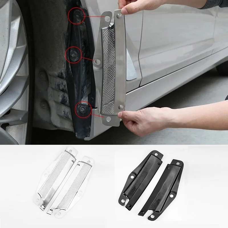 

2PCS Stainless Steel Car Front Fenderwheel Fender Splash Guard Cover Trim For BMW 5 Series G30 G31 525i 530i 540i 2018-2022