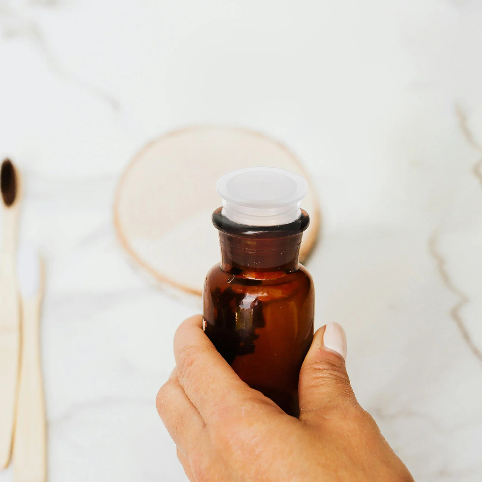 100 шт. пластиковые пробки для колб чернильные чашки соли и перца дна с отверстиями