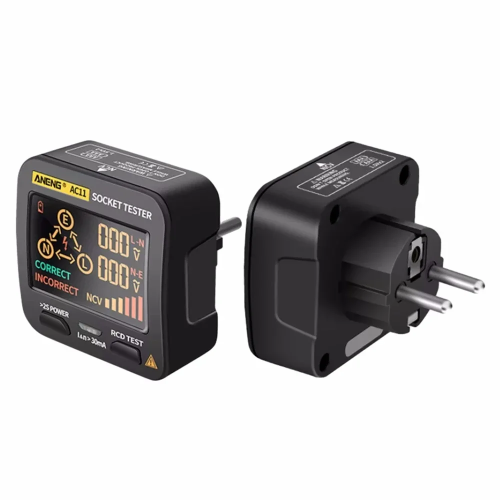 

Цифровой Интеллектуальный Тестер Для Розеток AC11, Детектор Напряжения, Тест На Фазу И Нейтральную Линию