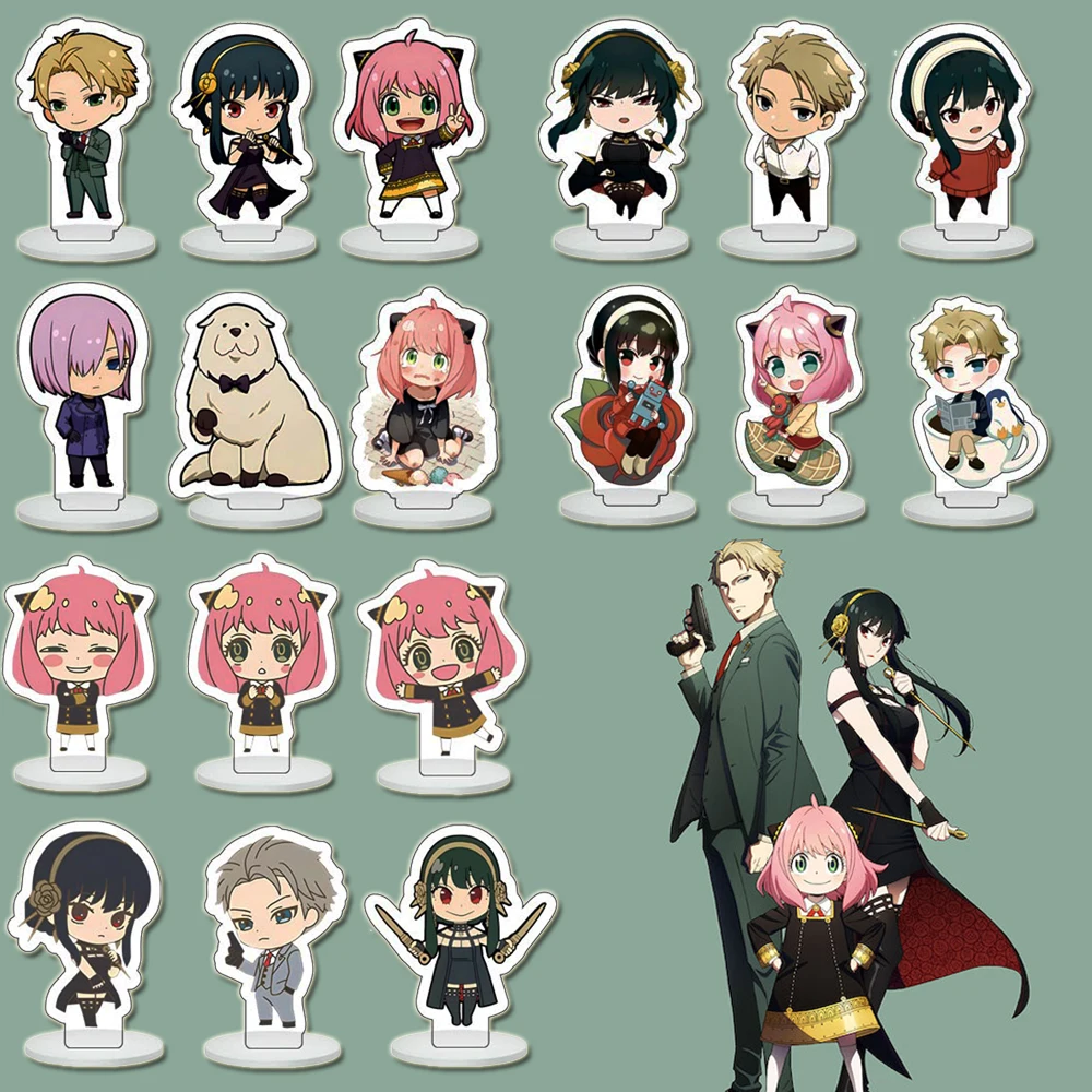 

9Pcs/Set Anime Spy X Family Acrylic Stand Model Anya Yor Forger Twilight Loid Figure Decoration Action Plate Toys